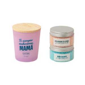 Kit de mimos para mamá - Sales de baño + vela