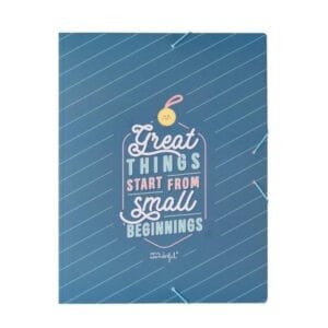 Carpeta con solapas – Great things start from small beginnings