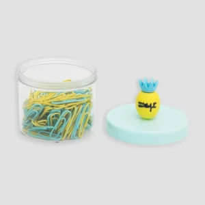 Bote de clips de papel - Piña