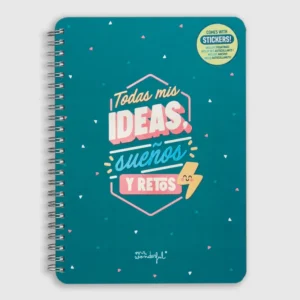 Libreta A5 - Todas mis ideas, sueños y retos