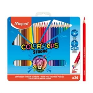 Caja metalica 24 lapices de colores color'peps strong maped