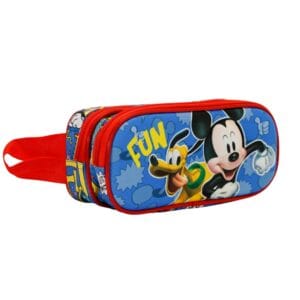Estuche Mickey Mouse doble cremallera 3D