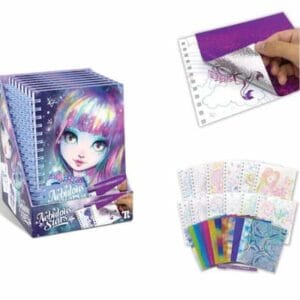 Pequeño libro creativo metalizado