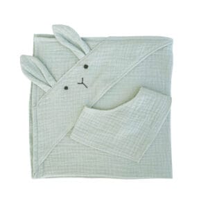 Set toalla bandana bunny BOBBLE verde