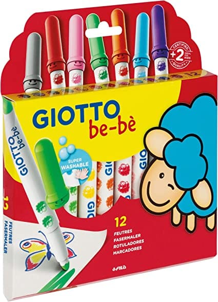 Estuche 12 super rotuladores Giotto be-be colores surtidos Estuche 12 super rotuladores Giotto be-be colores surtidos