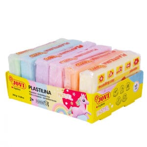 Estuche 6 barras plastilina Jovi 50 g. Colores pastel