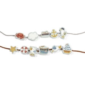 Figuras madera para enlazar cordones Sailors Bay Little Dutch