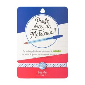 Pulsera tela Profe eres de matrícula