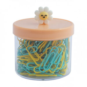 Bote de clips de papel - Margarita