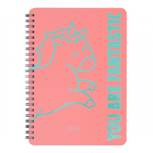 Libreta A4 Unicornio rosa - You are fantastic portada