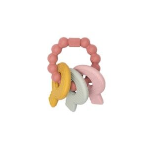Mordedor llavero silicona rosa Little Dutch