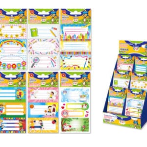 Etiquetas adhesivas escolar libros 9u por paquete