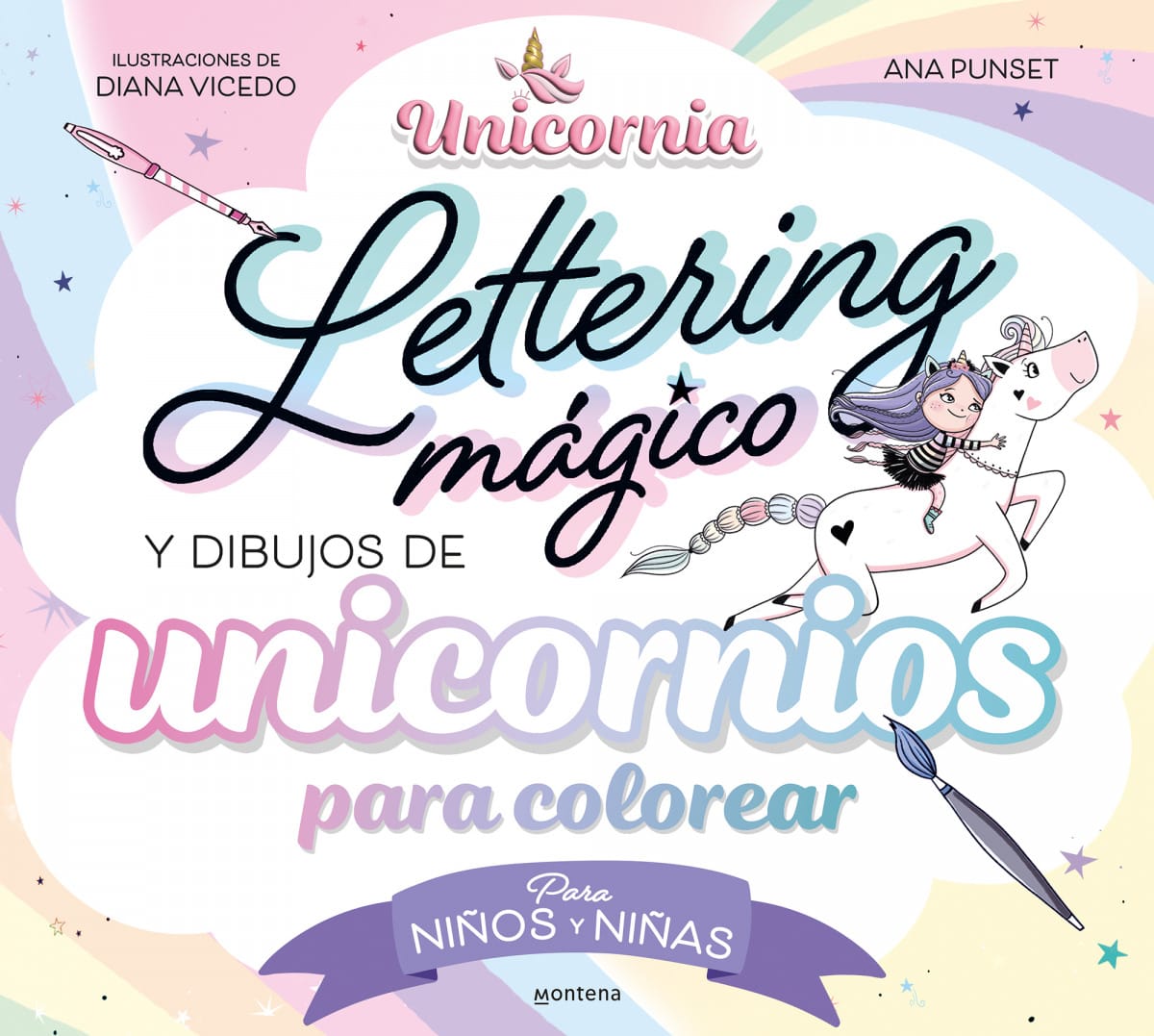 Hilo Y Rock Fairy – Tarjetas Mágicas De Agua Reutilizables – Con Bolígrafo De Agua – Unicornio – Juego Educativo De Pintura Sin Manchas