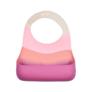 Babero de Silicona Color Splash Mauve Rose Ombre Grech & Co