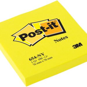 Bloc notas post-it 76X76 neon amarillo