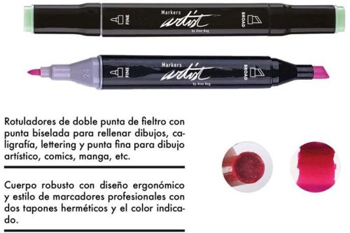 Estuche 40 rotuladores profesional markers doble punta2 Estuche 40 rotuladores profesional markers doble punta