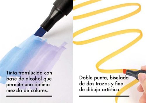 Estuche 40 rotuladores profesional markers doble punta3 Estuche 40 rotuladores profesional markers doble punta