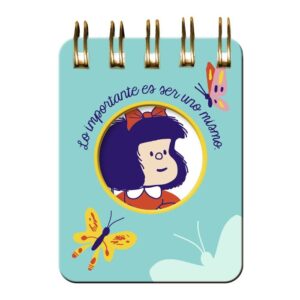 Mini block con espiral - Mafalda mariposa