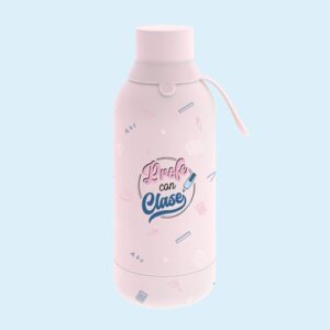 Botella termo acero 500 ml rosa profe con clase