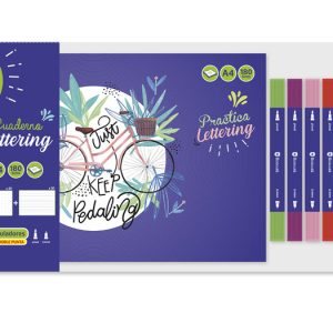 Cuaderno de lettering A4 +5 rotuladores doble punta