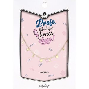 Pulsera universo acero dorado profe tu si que tienes clase
