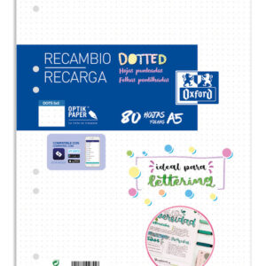 Recambio Oxford A5 rayado dots 80h sin banda 6t