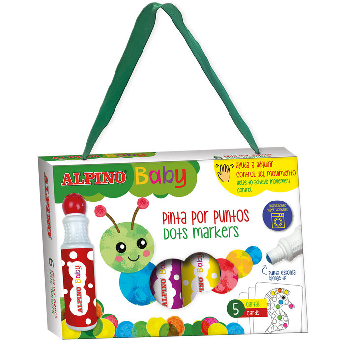 Rotulador Alpino baby dot marker 6 colores surtidos