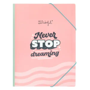 Carpeta con hojas transparentes - Never stop dreaming