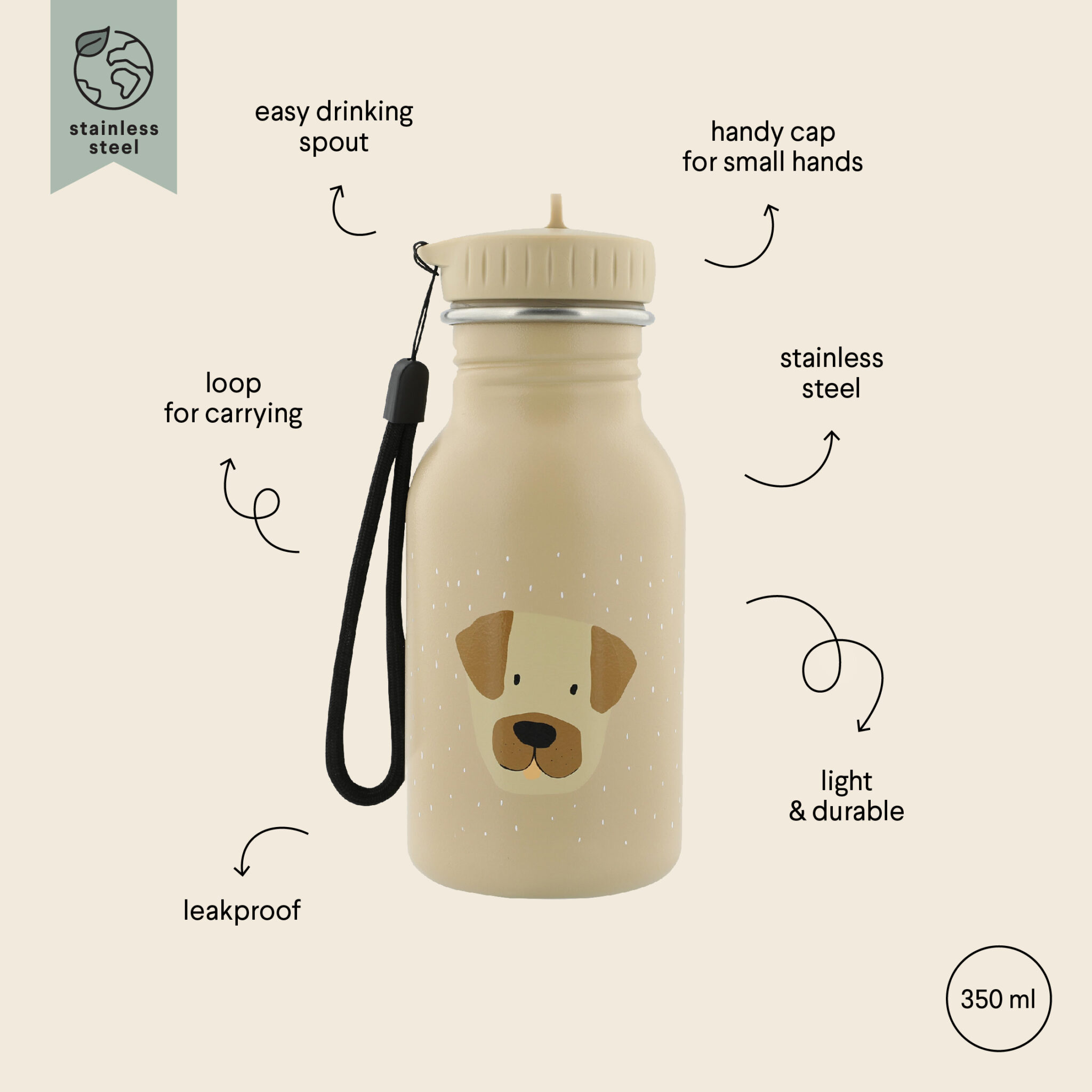 Botella 350 ml Trixie Perro 2 Botella 350 ml Trixie Perro