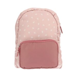 Mochila Infantil Acolchada Leaves Pink Personalizable