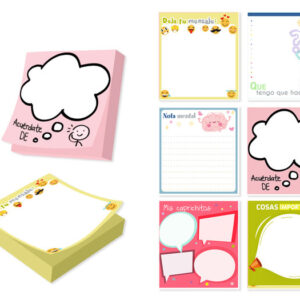 Notas adhesivas 200h 11x10 diseño divertido surtidas