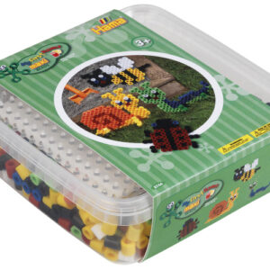 Set Maxi beads y pegboards con caja de plástico Bichos