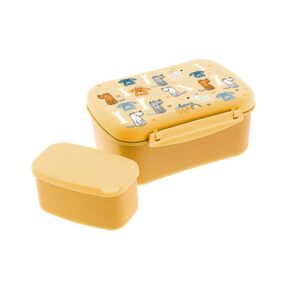 Tupper hermético con placa refrigerante y cajita - Mustard Puppy