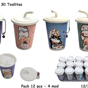 Col Cats vaso con 30 toallitas