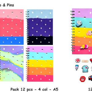 Libreta Caucho y Pins