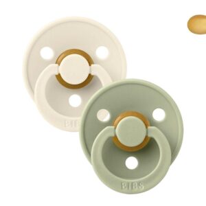 2 Chupetes BIBS Colour Simétrica Ivory-sage