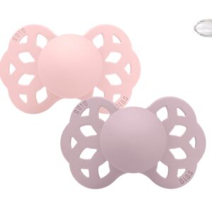 2 Chupetes BIBS Infinity Simétrica Blossom/Dusky Lilac BIBS