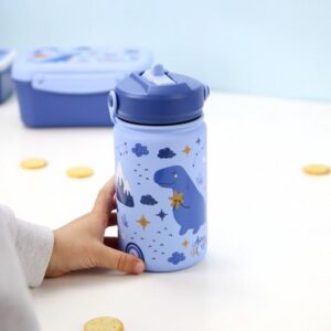 Botella Termica con Tapón y pajita Sky Dinosaurs