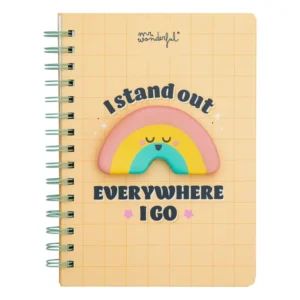 Libreta A5 arcoíris 3D - I stand out everywhere I go