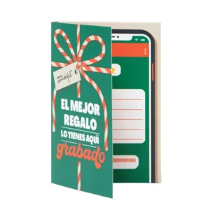 Postal con grabador de mensaje audio - El mejor regalo lo tienes aquí grabado