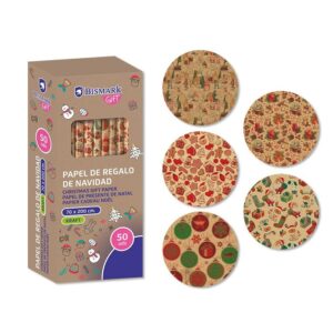 Rollo papel regalo kraft Navidad Celebration