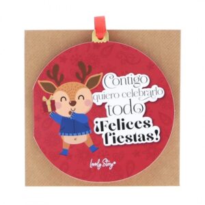 Tarjeta de felicitación - Contigo quiero celebrarlo todo, ¡Felices fiestas!