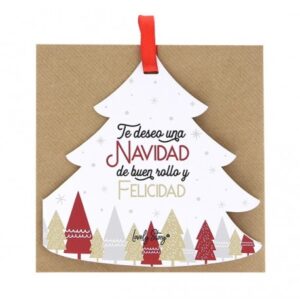 Tarjeta de felicitación - Te deseo una Navidad de buen rollo y felicidad
