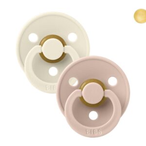 2 Chupetes BIBS Colour Round Blush