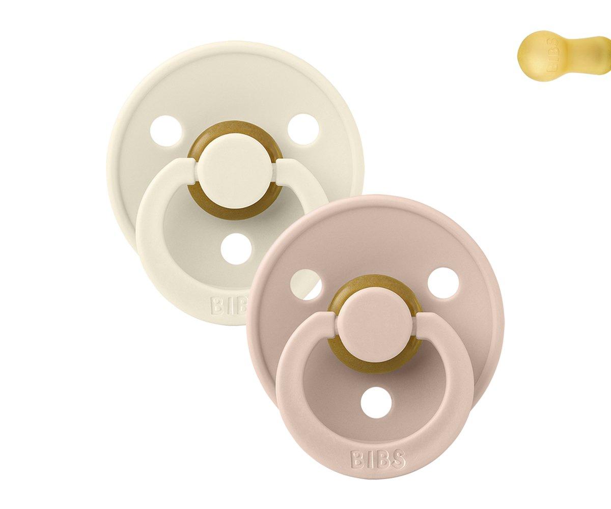 2 Chupetes BIBS Colour Round Blush 2 Chupetes BIBS Colour Round Blush