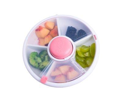 Caja de Almuerzo Snack Spinner Flip con Correa y Pegatinas – Varios Colores
