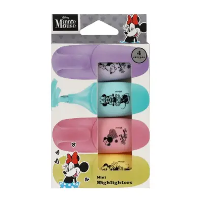 Set de 4 Marcadores Pastel Minnie Mouse – Colores Suaves y Vibrantes Set de 4 Marcadores Pastel Minnie Mouse – Colores Suaves y Vibrantes