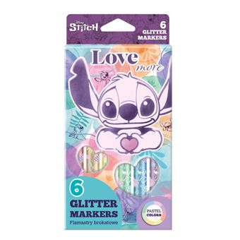 Set de 6 Rotuladores con Purpurina CoolPack Disney Stitch – Colores Pastel Set de 6 Rotuladores con Purpurina CoolPack Disney Stitch – Colores Pastel