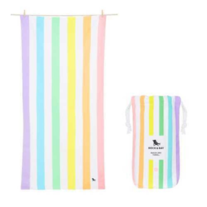 Toalla de Playa Dock & Bay Summer Rainbow Pastel | Tamaño L 160x90 cm