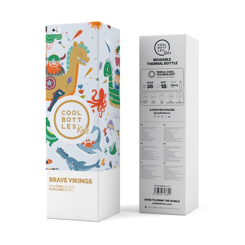 Botella Térmica Infantil Brave Vikings 350 ml – Cool Bottles ⚔️ Hidratación aventurera para los pequeños exploradores 4 Botella Térmica Infantil Brave Vikings 350 ml – Cool Bottles ⚔️ Hidratación aventurera para los pequeños exploradores